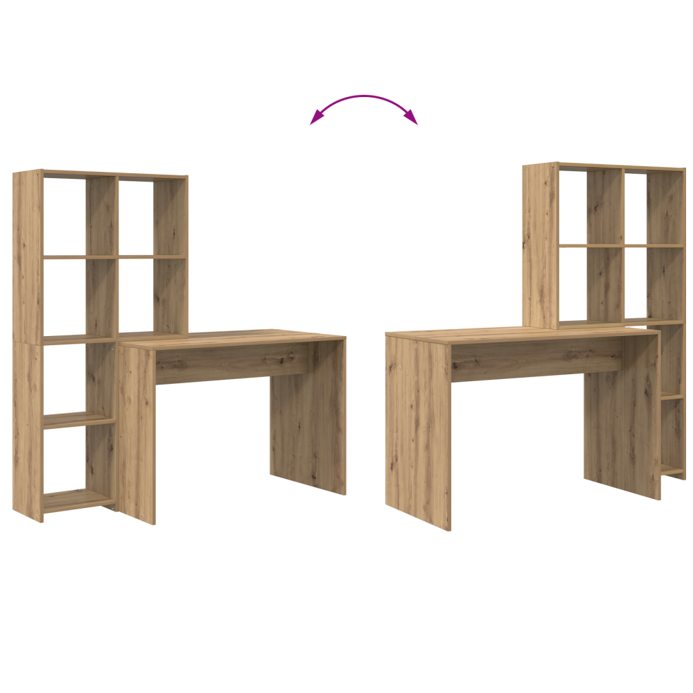 Produktbild för Skrivbord Artisan Ek 138,5 x 55 x 143 cm Konstruerat trä