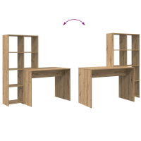 Produktbild för Skrivbord Artisan Ek 138,5 x 55 x 143 cm Konstruerat trä