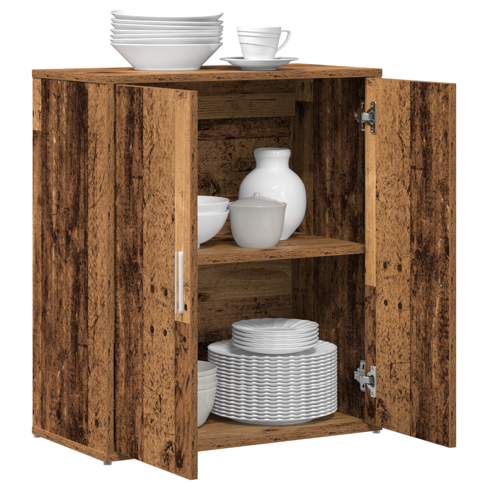 Produktbild för Sideboard 2 pcs Gammalt trä 60 x 31 x 70 cm Konstruerat trä