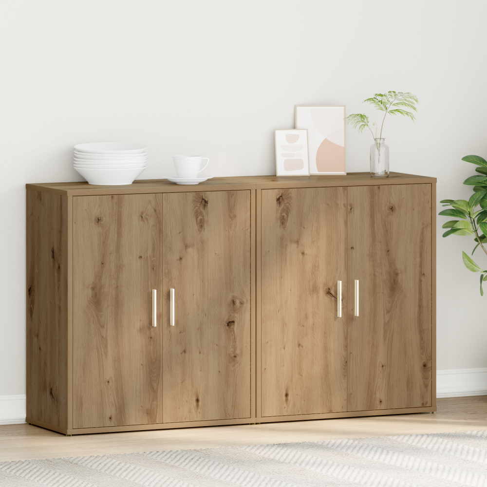 Produktbild för Sideboard 2 pcs Artisan Ek 60 x 31 x 70 cm Konstruerat trä