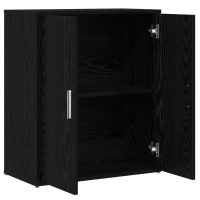 Produktbild för Sideboard 2 pcs Svart Ek 60 x 31 x 70 cm Konstruerat trä