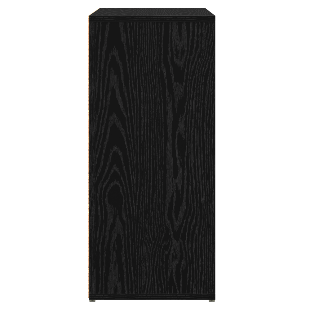 Produktbild för Sideboard 2 pcs Svart Ek 60 x 31 x 70 cm Konstruerat trä
