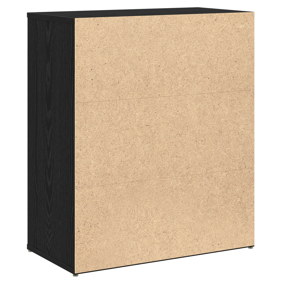 Produktbild för Sideboard 2 pcs Svart Ek 60 x 31 x 70 cm Konstruerat trä