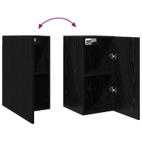 Produktbild för TV-bänkset 7 pcs Svart Ek 30,5 x 30 x 60 cm Konstruerat trä
