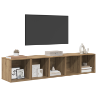 Produktbild för TV-bänkset Väggmonterad 2 pcs Artisan Ek Konstruerat trä
