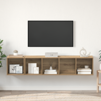 Produktbild för TV-bänkset Väggmonterad 2 pcs Artisan Ek Konstruerat trä