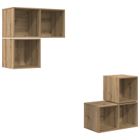 Produktbild för TV-bänkset 4 pcs Artisan Ek Konstruerat trä