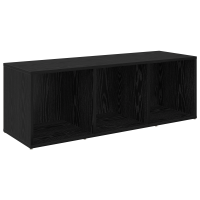 Produktbild för TV-bänkset 4 pcs Svart Ek 37 x 35 x 107 cm Konstruerat trä