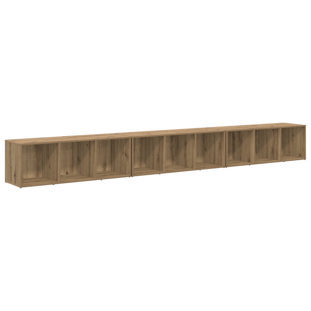Produktbild för TV-bänkset 3 pcs Artisan Ek 37 x 35 x 107 cm Konstruerat trä