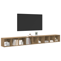 Produktbild för TV-bänkset 3 pcs Artisan Ek 37 x 35 x 107 cm Konstruerat trä