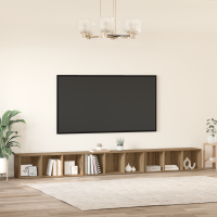 Produktbild för TV-bänkset 3 pcs Artisan Ek 37 x 35 x 107 cm Konstruerat trä