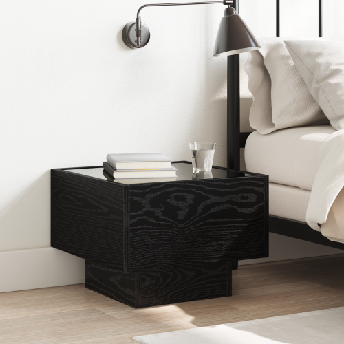 vidaXL Kaffeebord Svart Ek 40 x 40 x 30 cm Konstruerat trä