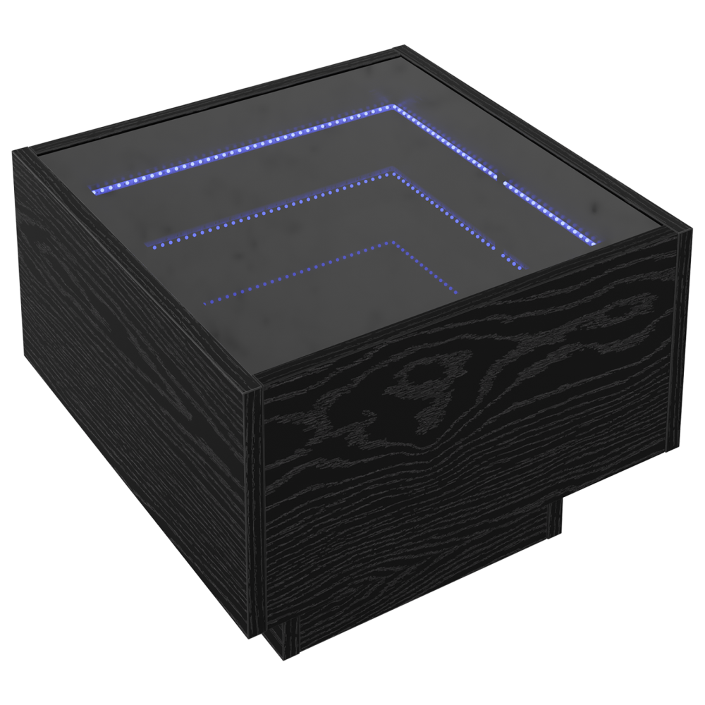 Produktbild för Kaffeebord Svart Ek 40 x 40 x 30 cm Konstruerat trä
