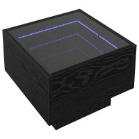 Produktbild för Kaffeebord Svart Ek 40 x 40 x 30 cm Konstruerat trä