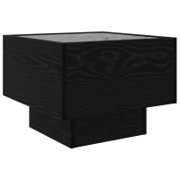 Produktbild för Kaffeebord Svart Ek 40 x 40 x 30 cm Konstruerat trä