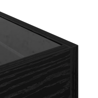 Produktbild för Kaffeebord Svart Ek 40 x 40 x 30 cm Konstruerat trä