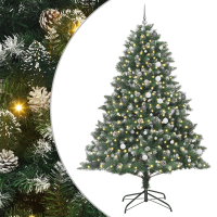 Produktbild för Konstgjord julgran Grön 240 cm PVC och Plast och Stål