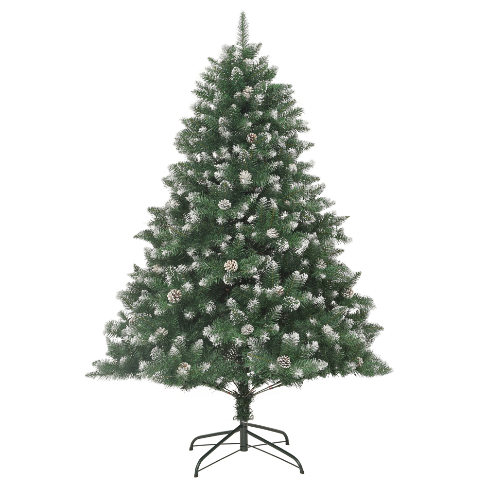 Produktbild för Konstgjord julgran Grön 240 cm PVC och Plast och Stål