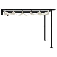 Produktbild för Paviljong 300 x 300 x 200 cm Gräddvit Polyester