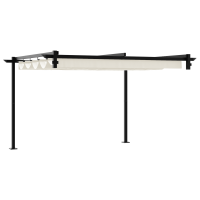 Produktbild för Paviljong 300 x 300 x 200 cm Gräddvit Polyester