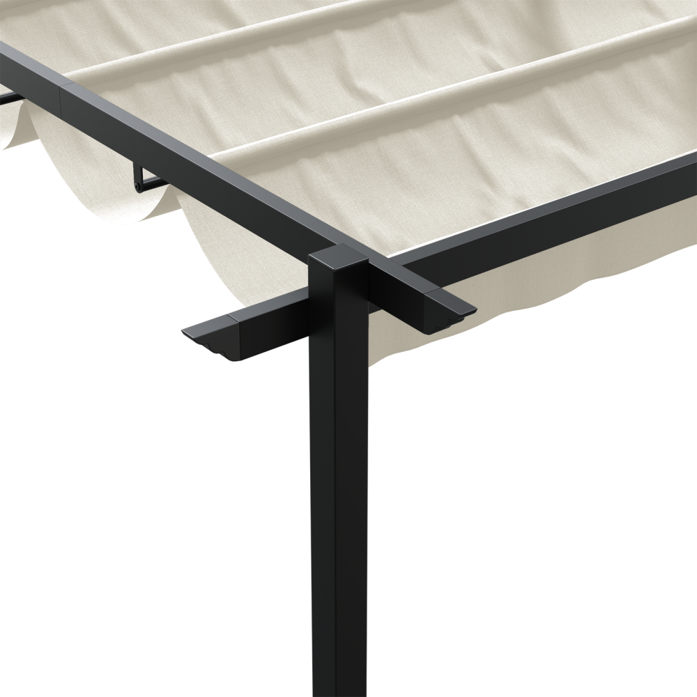 Produktbild för Paviljong 300 x 300 x 200 cm Gräddvit Polyester