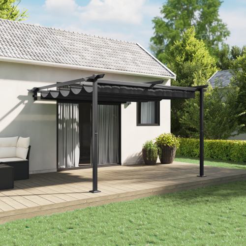 vidaXL Paviljong 300 x 300 x 200 cm Antracit Polyester