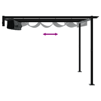 Produktbild för Paviljong 300 x 300 x 200 cm Antracit Polyester