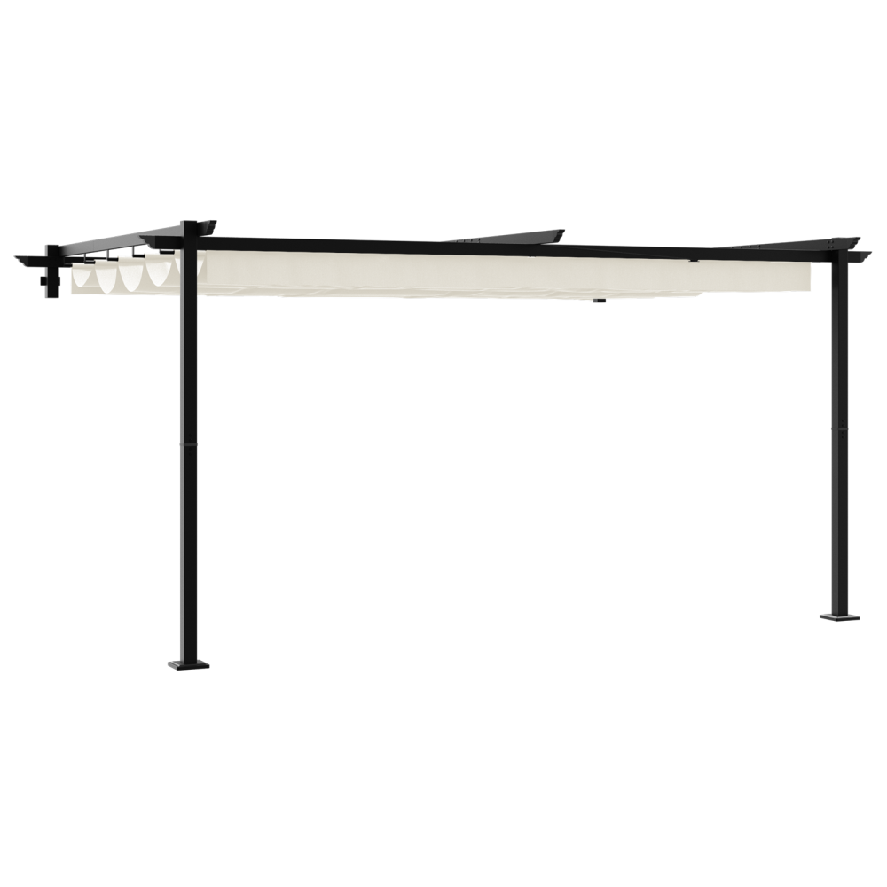Produktbild för Paviljong 400 x 300 x 200 cm Gräddvit Polyester