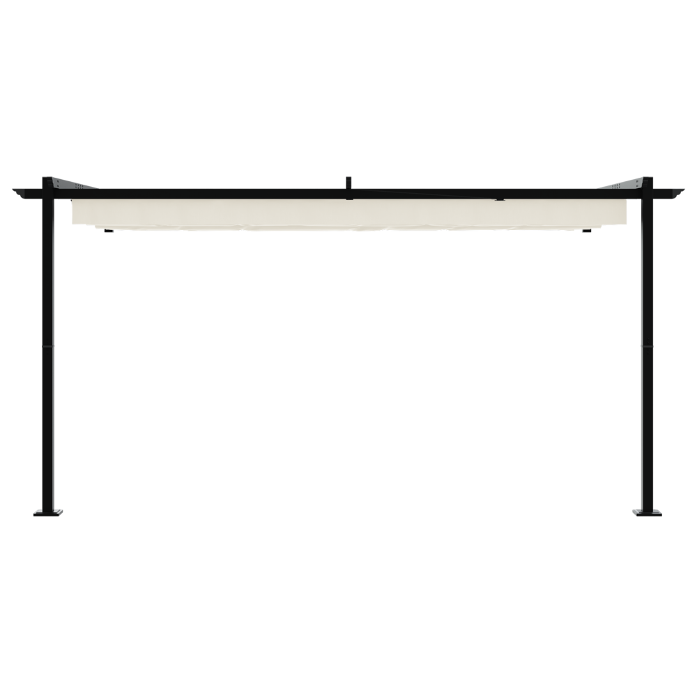 Produktbild för Paviljong 400 x 300 x 200 cm Gräddvit Polyester