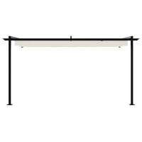 Produktbild för Paviljong 400 x 300 x 200 cm Gräddvit Polyester