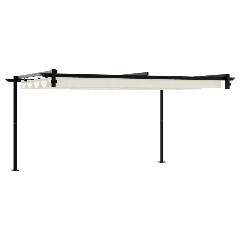 Produktbild för Paviljong 400 x 300 x 200 cm Gräddvit Polyester