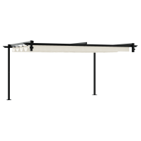 Produktbild för Paviljong 400 x 300 x 200 cm Gräddvit Polyester