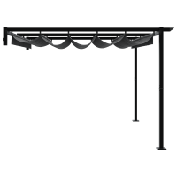 Produktbild för Paviljong 400 x 300 x 200 cm Antracit Polyester