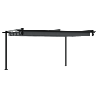 Produktbild för Paviljong 400 x 300 x 200 cm Antracit Polyester