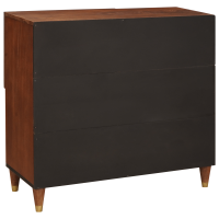 Produktbild för Sideboard Brun 80 x 33,5 x 75 cm Massivt mangoträ
