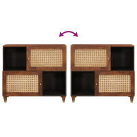 Produktbild för Sideboard Brun 80 x 33,5 x 75 cm Massivt mangoträ