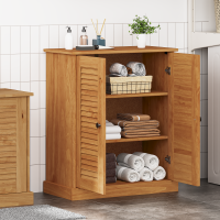 Produktbild för Badrumsskåp med hylla VIGO Brun och honungsgul 68 x 34 x 80 cm