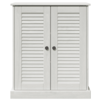 Produktbild för Badrumsskåp VIGO Vit och antikvit 68 x 34 x 80 cm Massiv furu