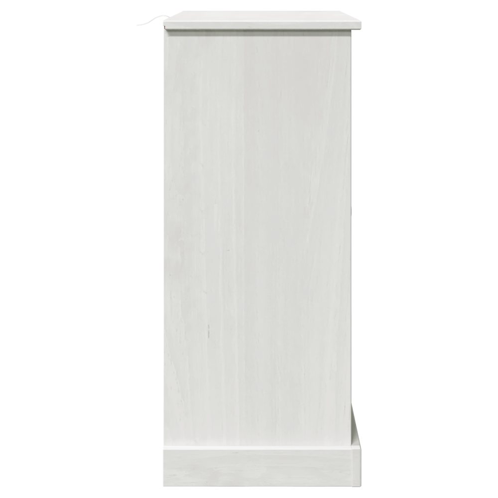 Produktbild för Badrumsskåp VIGO Vit och antikvit 68 x 34 x 80 cm Massiv furu