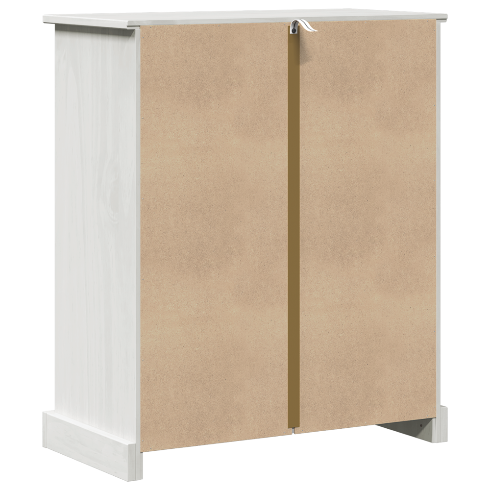 Produktbild för Badrumsskåp VIGO Vit och antikvit 68 x 34 x 80 cm Massiv furu
