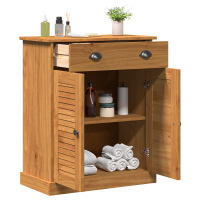 Produktbild för Badrumsskåp med hylla VIGO Brun och honungsgul 68 x 34 x 80 cm