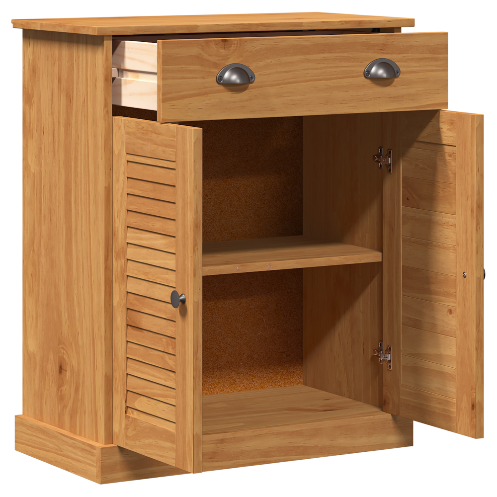Produktbild för Badrumsskåp med hylla VIGO Brun och honungsgul 68 x 34 x 80 cm