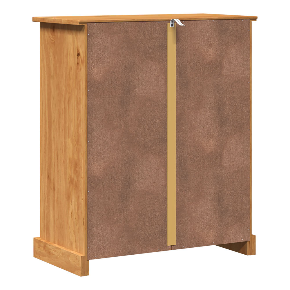 Produktbild för Badrumsskåp med hylla VIGO Brun och honungsgul 68 x 34 x 80 cm