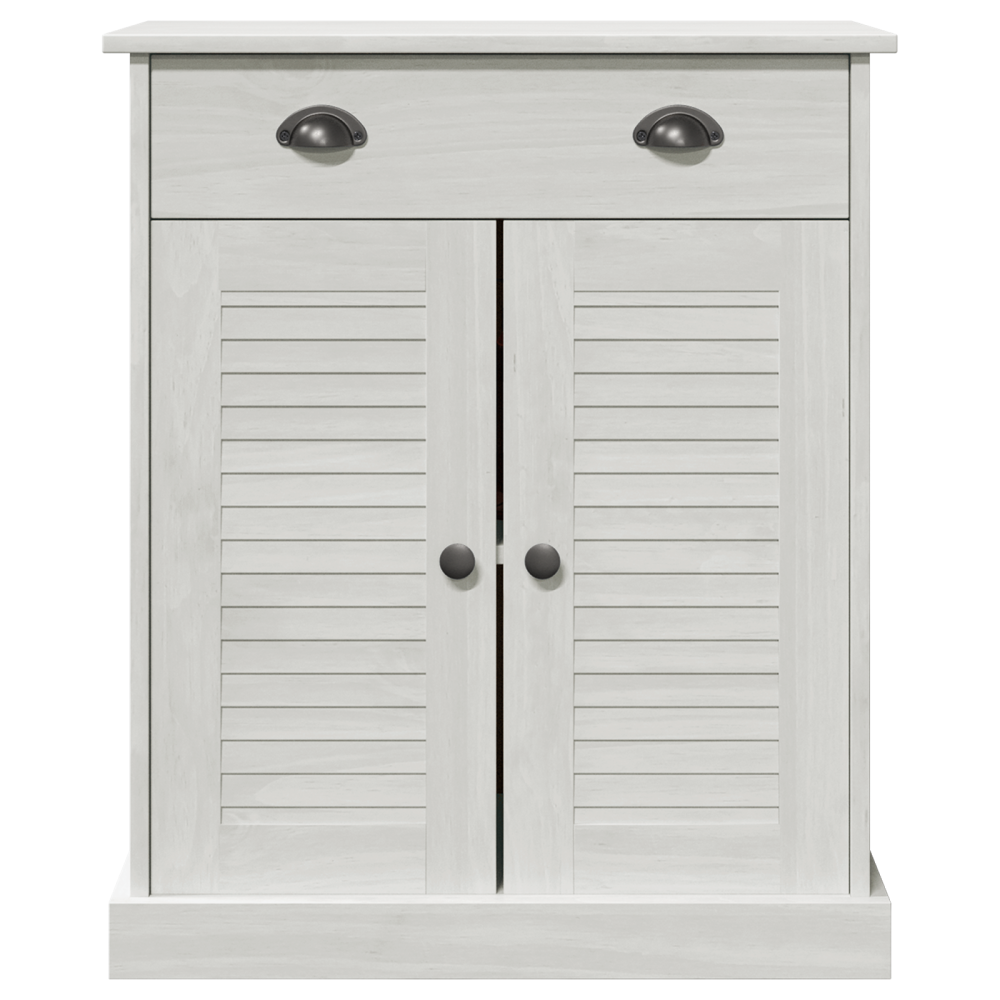 Produktbild för Badrumsskåp VIGO Vit och antikvit 68 x 34 x 80 cm Massiv furu
