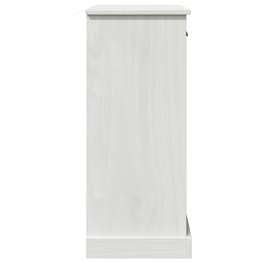 Produktbild för Badrumsskåp VIGO Vit och antikvit 68 x 34 x 80 cm Massiv furu