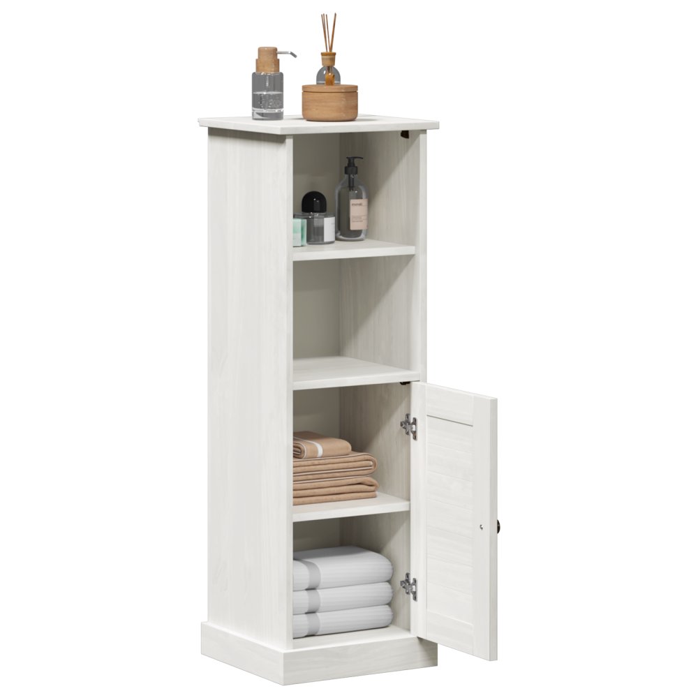 Produktbild för Badrumsskåp VIGO Vit och antikvit 37 x 34 x 110 cm Massiv furu