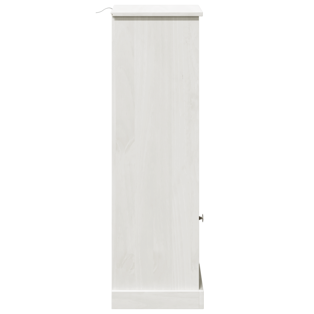 Produktbild för Badrumsskåp VIGO Vit och antikvit 37 x 34 x 110 cm Massiv furu