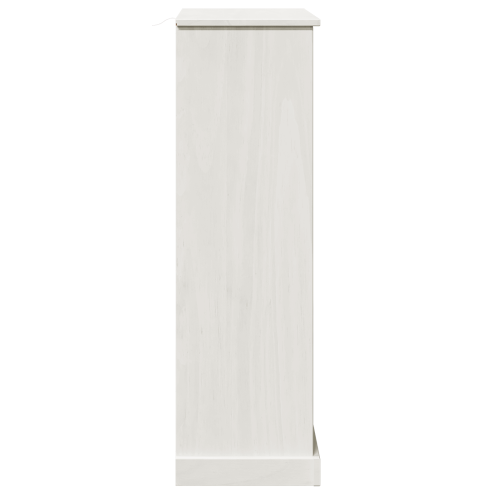 Produktbild för Badrumsskåp VIGO Vit och antikvit 68 x 34 x 110 cm Massiv furu