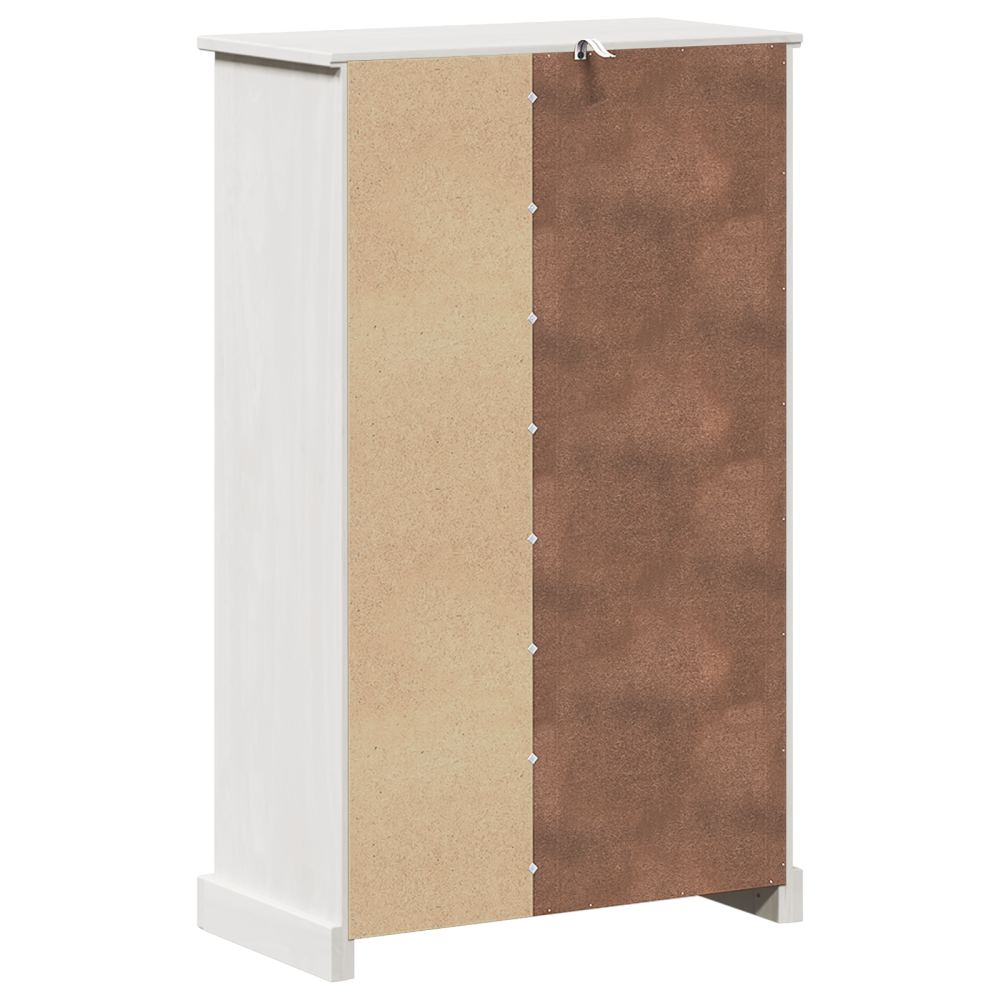 Produktbild för Badrumsskåp VIGO Vit och antikvit 68 x 34 x 110 cm Massiv furu