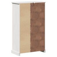 Produktbild för Badrumsskåp VIGO Vit och antikvit 68 x 34 x 110 cm Massiv furu
